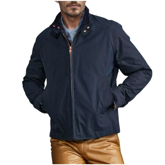 qolati Men's Lightweight Bomber Jacket Causal Fashion Windbreaker Light Jacket Business Classic Fit Zip Up Golf Coat