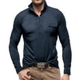 thumbnail image 1 of qolati Men's Long Sleeve Henleys Shirts Casual Cotton Front Placket Work T-Shirt Long Sleeve Button Down Business Golf Blouse, 1 of 6
