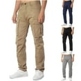 thumbnail image 1 of qolati Mens Cargo Pants Outdoor Casual Cotton Hiking Joggers Sweatpants Classic Fit Lightweight Athletic Workout Trousers, 1 of 5