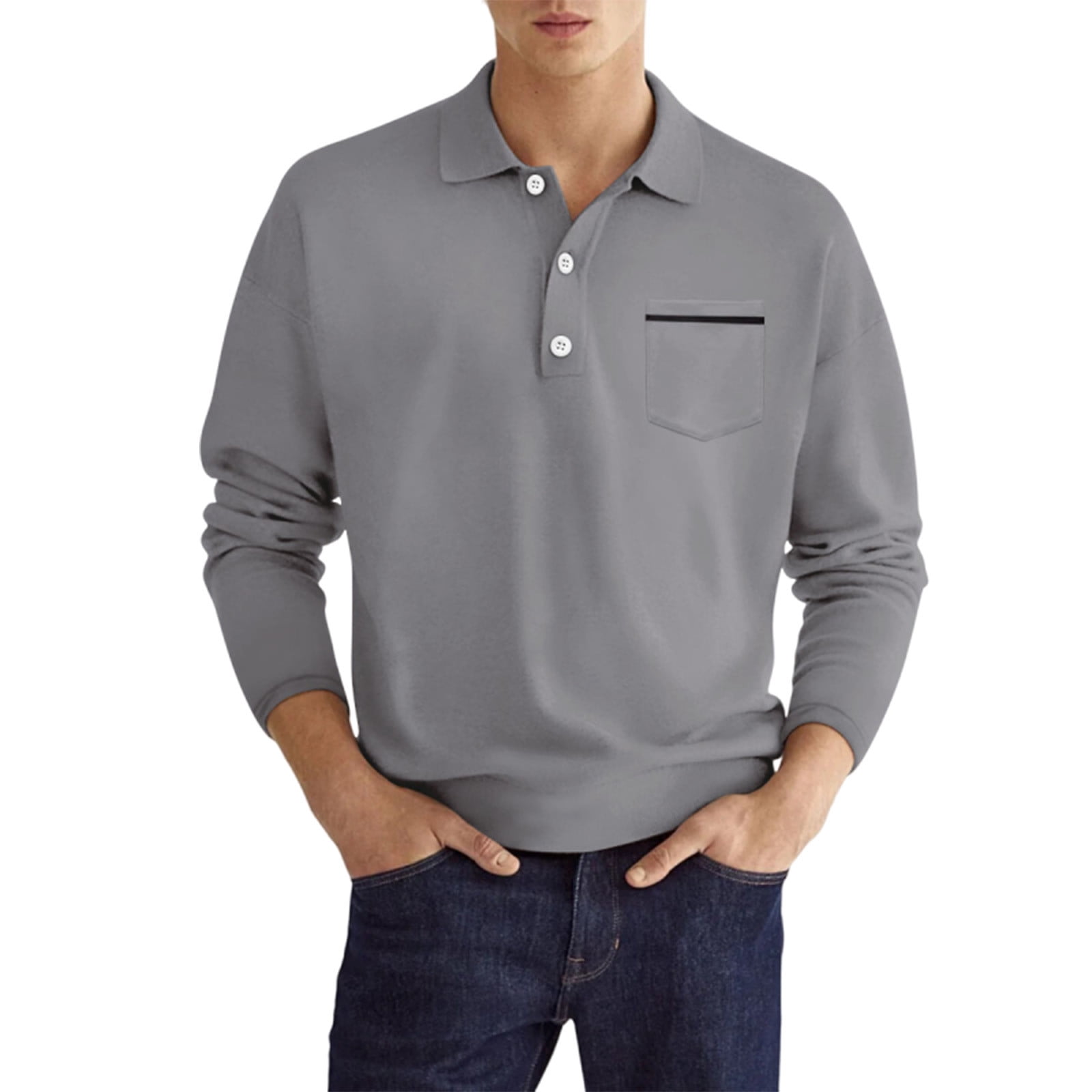 qolati Mens Henleys Long Sleeve Dress Shirts Casual Regular Fit