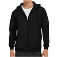 thumbnail image 1 of qolati Mens Hoodies Athletic Jackets Oversized Fleece Full Zipper Sweatshirt Drawstring Fall Fashion Workout Gym Sports Hooded Jacket with Pockets Sizes S-4XL, 1 of 6