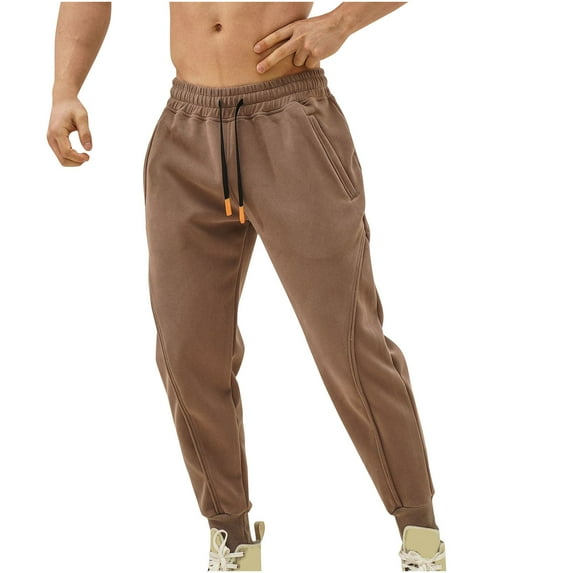 qolati Mens Joggers Pants Regular Fit Drawstring Workout Running Casual Pants Lightweight Elastic Waistband Hiking Tapered Sweatpants with Pockets