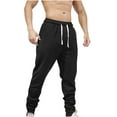thumbnail image 1 of qolati Mens Joggers Pants Solid Drawstring Workout Running Casual Pants Lightweight Regular Fit Elastic Waistband Golf Sweatpants with Pockets, 1 of 3