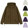 thumbnail image 1 of qolati Mens Rain Jacket Waterproof Lightweight Hooded Softshell Jackets Plus Size Windbreaker Zip Up Rain Coats for Hiking Golf Outdoor Black M, 1 of 9