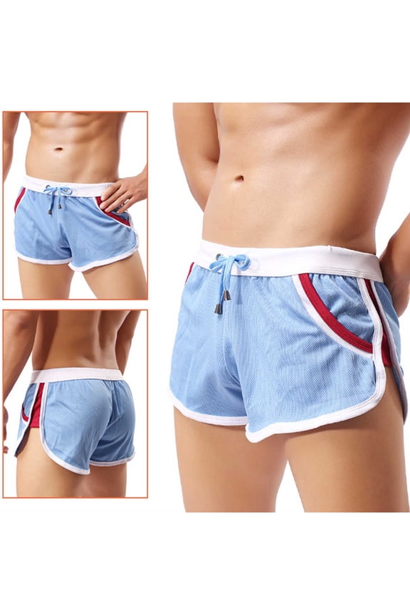 qolati Mens Running Athletic Shorts 3 Inch Inseam Swim Trunks Lightweight Drawstring Gym Workout Shorts