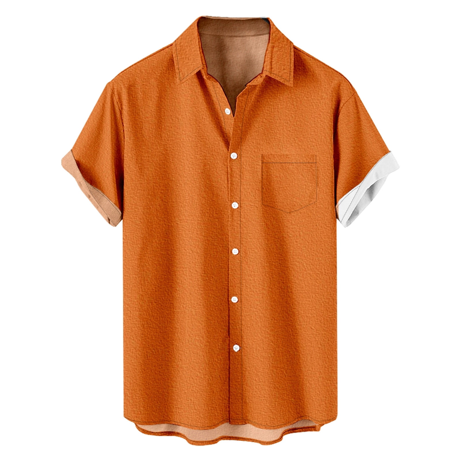 qolati Mens Shirts Casual Short Sleeve Button Down Henleys T Shirt Slim