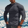 thumbnail image 1 of qolati Mens Turtleneck Muscle T-Shirts Lightweight Stretchy Pullover Tops Slim Fit Solid Base Thin Long Sleeve Underwear Blouses Sizes S-5XL, 1 of 8