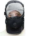 thumbnail image 1 of qolati Mens Women Winter Trapper Hats Windproof Warm Hats with Ear Flap and Mask for Men Women Faux Fur Bomber Ski Ridding Hats, 1 of 4
