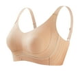 thumbnail image 1 of qolati Plus Size Bras for Women Seamless T-Shirt Bra No Underwire Full Coverages Everyday Bras Comfortable Wireless Sports Bras Beige XL, 1 of 4