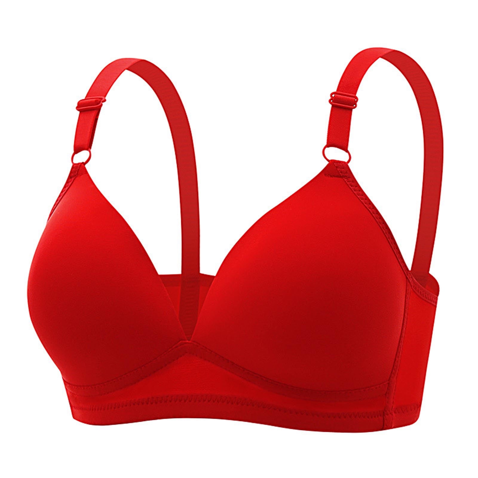 qolati Plus Size Everyday Bras for Women Basic Soft Wireless Push Up