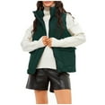 thumbnail image 1 of qolati Puffer Vest Women Quilted Sleeveless Zip Up Down Jacket Winter Warm Lightweight Stand Collar Padded Gilet Coat Outerwear with Pockets, 1 of 5