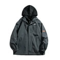 thumbnail image 1 of qolati Rain Jacket Men Mountain Waterproofs Hooded Jacket Windproof Raincoats Windbreaker Winter Coats with Pockets, 1 of 1
