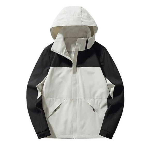 qolati Rain Jacket Women Lightweight Waterproof Raincoats with Hood Hiking Travel Outdoor Windbreaker Trench Coats Outwear with Zippers Pockets