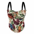 thumbnail image 1 of qolati Renaissance Corset Tops for Women Vintage Gothic Floral Strapless Corsets Crop Tops Slim Fit Vintage Bustier Shapewear Going Out Tops Beige L, 1 of 8