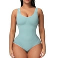 thumbnail image 1 of qolati Shapewear Bodysuit for Women Scoop Neck Tummy Control Thong Body Shaper Backless Seamless Compression Butt Lifting Shapewear, 1 of 9