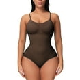 thumbnail image 1 of qolati Shapewear Bodysuit for Women Tummy Control Thong Low Back Body Shaper Adjustable Spaghetti Straps Backless Seamless Full Shapewear, 1 of 7