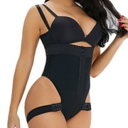qolati Shapewear for Women Open Bust Bodysuit Butt Lifter Body Shaper Tummy Control Compression Garment Girdle Front Buckle Shapewear