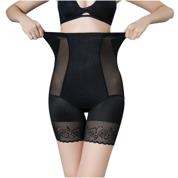 qolati Shapewear for Women Tummy Control High Waisted Body Shaper Shorts Breathable Slimmer Butt Lifter Lace Panties Underwear