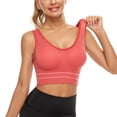 thumbnail image 1 of qolati Sports Bra for Women Seamless Stretch Full-Coverages Beauty Back Everyday Bras Comfortable Breathable High Impact Support Workout Crop Tank Tops with Built in Bra, 1 of 5