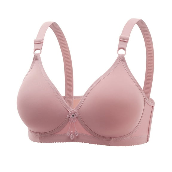 qolati Sports Bras for Women No Underwire Deep V Seamless Wireless Bra Soft Elegant Bralettes Adjustable Strap Everyday Bras with Light Lift
