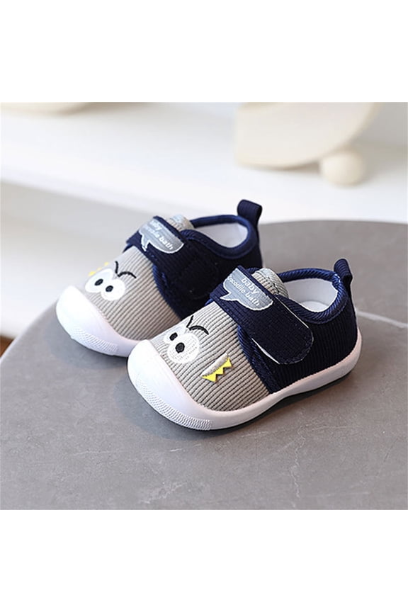 Squeaky Sneakers for Baby Boys Girls Non-Slip Soft Rubber Sole Closed Toe Infant Fall Summer Outdoor Shoes Toddler First Walking Shoes with Adjustable Strap