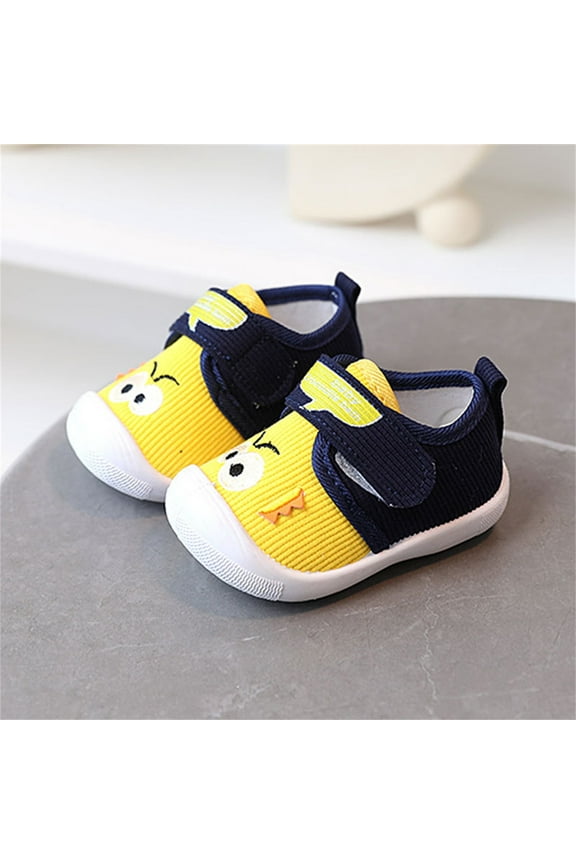 Squeaky Sneakers for Baby Boys Girls Non-Slip Soft Rubber Sole Closed Toe Infant Fall Summer Outdoor Shoes Toddler First Walking Shoes with Adjustable Strap