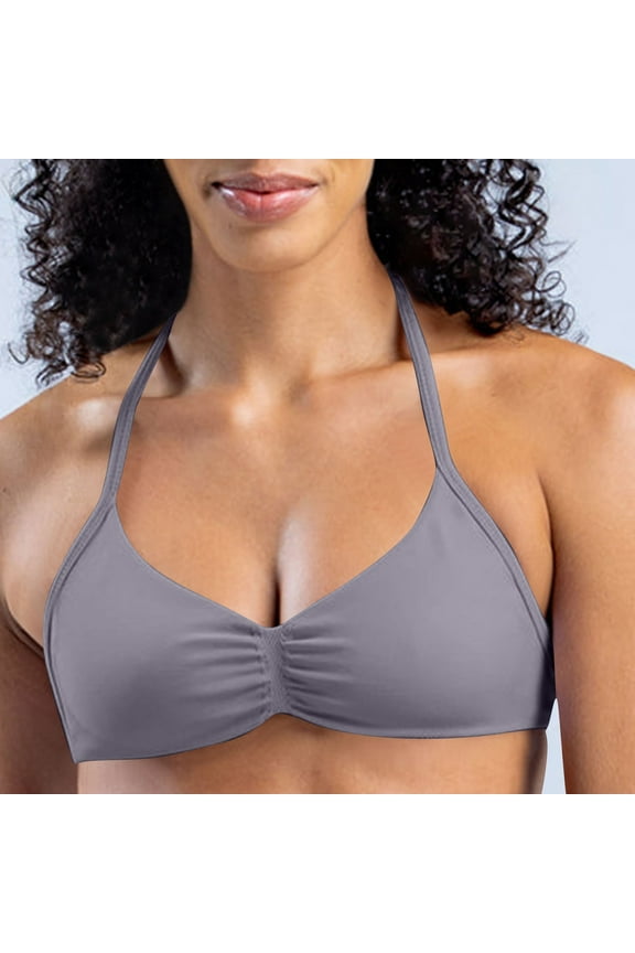 Strappy Bra Sports Bras for Women Backless Padded Medium Impacts T-Shirts Bra Workout Gym Yoga Minimizers Bras