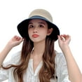 thumbnail image 1 of qolati Sun Hats for Women 2024 Summer Vintage Bowknot Straw Hats Handmades Elegant Crochet Woven Fisherman Caps, 1 of 6