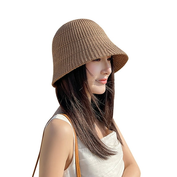 qolati Sun Hats for Women Straw Packable Wide Brims Visor Bucket Beach Hat Foldable Summer Fisherman Caps Outdoor Clothes