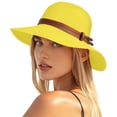 thumbnail image 1 of qolati Sun Hats for Women Summer Beach Straw Hat UPF 50+ UV Sun Protection Wide Brim Packable Foldable Bucket Travel Garden Sunhat Yellow, 1 of 7