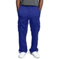 thumbnail image 1 of qolati Sweatpants for Men Big and Tall Drawstring Elastic Waist Baggy Cargo Pants Wide Leg Workout Hiking Joggers Pants, 1 of 5