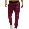 thumbnail image 1 of qolati Sweatpants for Men Mid Waisted Solid Drawstring Athletic Daily Track Pants Casual Fitted Jogging Sports Pants, 1 of 6