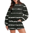 thumbnail image 1 of qolati Sweatshirt Sets for Women 2 Piece Casual Shorts Oversized Tacksuit Set Y2k Long Sleeve Pullover Tops with Sport Shorts Macting Sets 2023 Trendy Outfits, 1 of 6