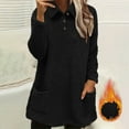thumbnail image 1 of qolati Sweatshirts for Women Comfort Sherpa Pullover Sweater for anxiety Long Sleeve Fuzzy Fleece Winter Shirts Lapel Neck Casual Warm Cute Long Tops, 1 of 6