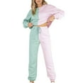 thumbnail image 1 of qolati Sweatsuits for Women 2 Piece Outfits Jogging Suit Long Sleeve Pullover Sweatshirts Sweatpants Tracksuit Casual Color Block Print Lounge Set Y2k Fall Clothes, 1 of 7