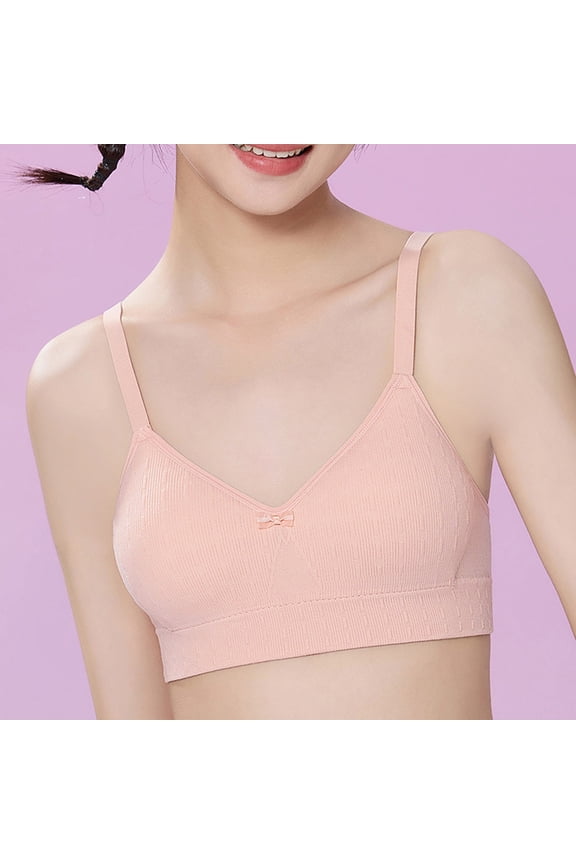 Teen Girls Seamless Sports Bras Adjustable Straps Tshirts Bras Soft Comfy Spaghetti Strap Tank Tops 14-18 Years