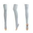 thumbnail image 1 of qolati Thigh High Socks Ribbed Knit Over Knee High Socks for Women Athletic Long WarmThin Tights Crew Stockings, 1 of 2
