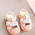 thumbnail image 1 of qolati Toddler Boys Girls Squeaky Sandals Non-Slip Soft Ankle Boots Sole Closed Toe Infant Summer Fall Outdoor Shoes Toddler First Walking Shoes, 1 of 3