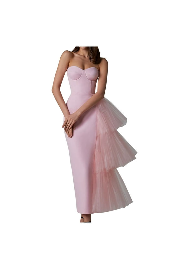 Wedding Guest Dresses for Women Elegant Bodycon Wrap Off The Shoulder Cocktail Evening Gowns Long High Stretch Mesh Ruffle Party Maxi Dresses