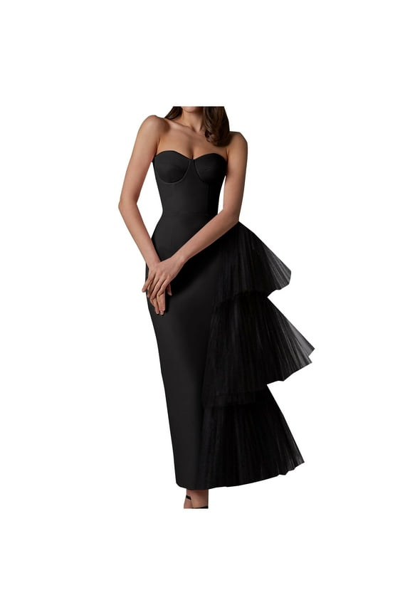 Wedding Guest Dresses for Women Elegant Bodycon Wrap Off The Shoulder Cocktail Evening Gowns Long High Stretch Mesh Ruffle Party Maxi Dresses