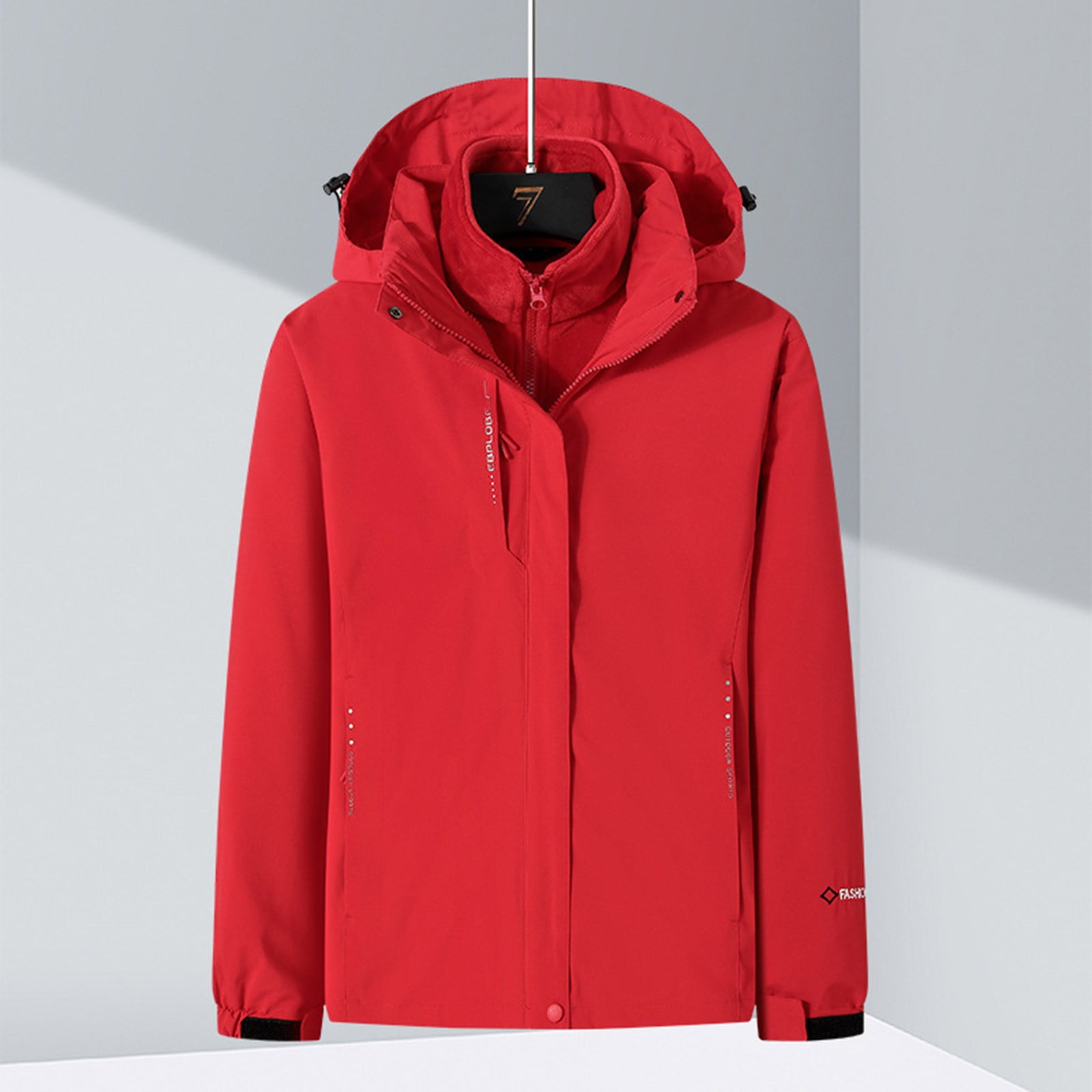 qolati Winter Coats for Women 3 in 1 Snow Ski Jacket Detachable Fleece