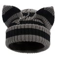 thumbnail image 1 of qolati Winter Knit Beanie Hat for Women Cute Ears Windproof Elastic Skull Cap Y2k Vintage Warm Crochet Hats, 1 of 6