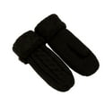 thumbnail image 1 of qolati Winter Sherpa Lined Gloves for Women Chunky Cable Knit Mittens Windproof Thermal Fuzzy Fleece Thickened Warm Snow Gloves, 1 of 3