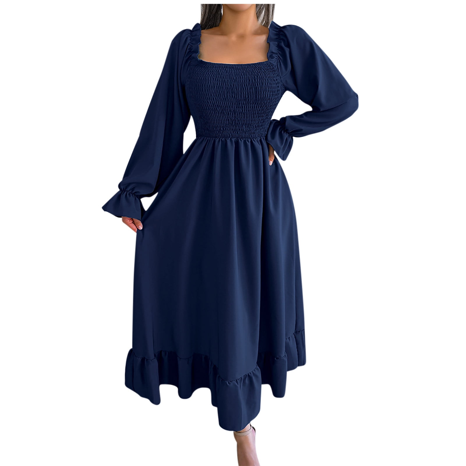 Robe I Love Ronson - Imprimé Floral, Taille M, Bleu, Smocked Zip, Jamais Portée