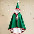 thumbnail image 1 of qolati Women Fleece Warm Hooded Cloak Green Robe Santa Claus Winter Coat Cape Xmas Party Holiday Merry Christmas Costumes Green Free Size, 1 of 3