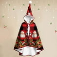 thumbnail image 1 of qolati Women Fleece Warm Hooded Cloak Green Robe Santa Claus Winter Coat Cape Xmas Party Holiday Merry Christmas Costumes Red Free Size, 1 of 3