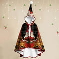 thumbnail image 1 of qolati Women Fleece Warm Hooded Cloak Green Robe Santa Claus Winter Coat Cape Xmas Party Holiday Merry Christmas Costumes Red Free Size, 1 of 3