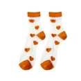 thumbnail image 1 of qolati Women Floral Sheer Crew Socks Elastic See Throughs Socks Summer Thin Mesh Lace Jacquards Socks Cute Cottagecore Accessories, 1 of 4