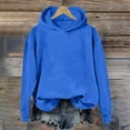 thumbnail image 1 of qolati Women Hoodies Oversized Fleece Lined Long Sleeve Comfy Casual Basic Pullover Sweatshirts 2024 Fall Outfits Sweater Blue M, 1 of 6