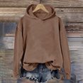 thumbnail image 1 of qolati Women Hoodies Oversized Fleece Lined Long Sleeve Comfy Casual Basic Pullover Sweatshirts 2024 Fall Outfits Sweater Coffee M, 1 of 6